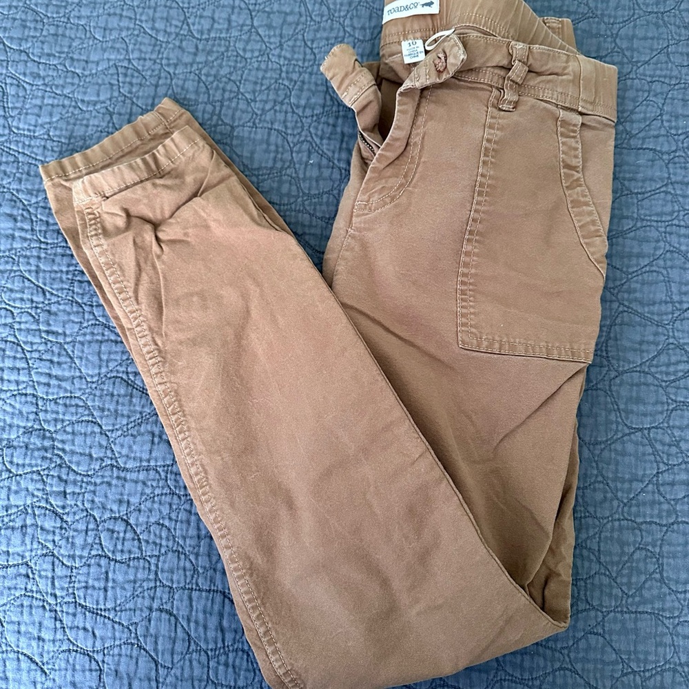 Toad & Co women’s pants skinny/fitted stretchy size 10 brown khaki